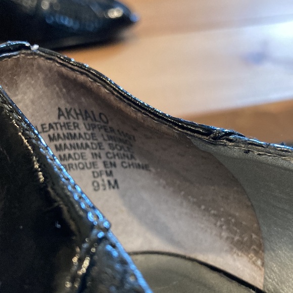 Women's High Heel Anne Klein AKHALO Black Suede Snakeskin Peeptoe Shoe 9.5 - Picture 8 of 8